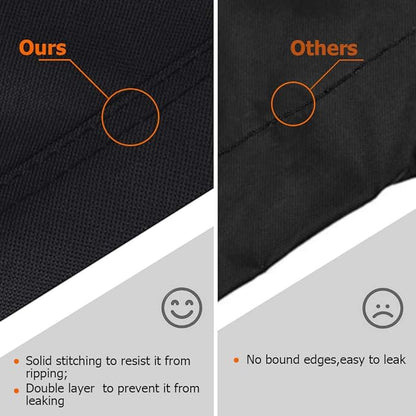i COVER Round Grill Cover-34(Dia) x41(Tall) Heavy Duty Water Proof Outdoor Canvas BBQ Grills Covers Dome Smoker Protection for Char-Griller Akorn kamado Smokers or Similar Size Griddle