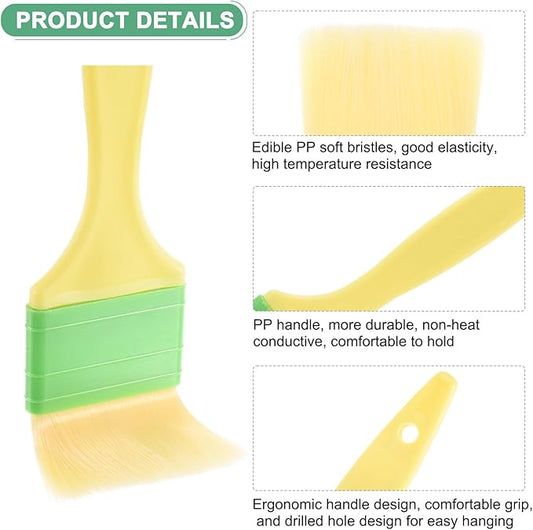 M METERXITY 2-Pack Pastry Brush, Soft Basting Baking BBQ Oil Brush for Cooking/Barbecue/Kitchen [2"]
