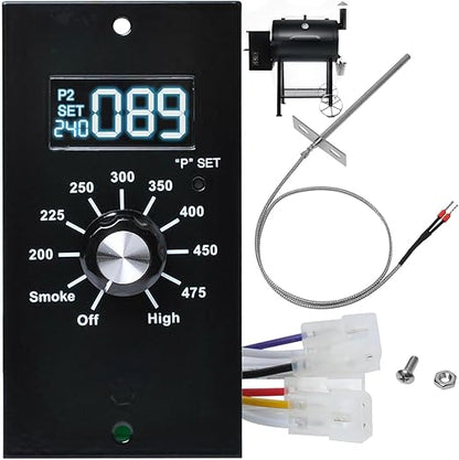 Upgrade Control Board kit Compatible with Pit Boss Pellet Grill Panel | PB700R1 700FB PB820 PB820d PB340 440D Replacement Parts, Temperature Controller, Grill Repair Accessory，Sensor Probe Kit.