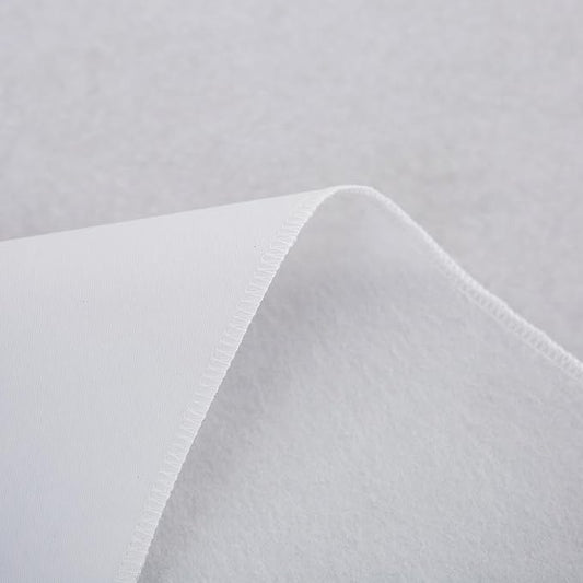 NLMUVW White Vinyl Tablecloth with Flannel Backing, Outdoor Rectangle Table Cloth Waterproof Wipe Clean for Dining Party Kitchen, 60 X 84 Inch