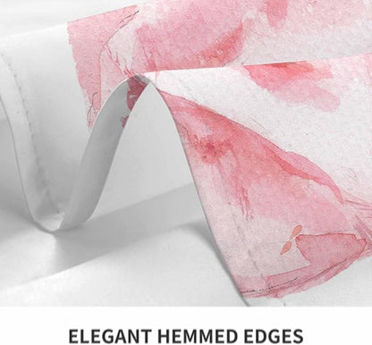 TKS MITLAN Pink Pig Funny Tablecloth 60x84 Inch Rectangular Cute Animal Wearing Wreath Oblong Table Cloth Kitchen Table Decorations for Home Dinner Party