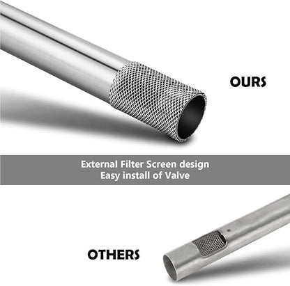 41862 Grill Burner for Weber Q200, Q220, Q2000 Q2200, 396000, 396001, 396002, 566002, 53060001, 304 Stainless Steel 20.5 Inches Grill Burner Tube Pipe Kit Replacement for Weber 69956/60041