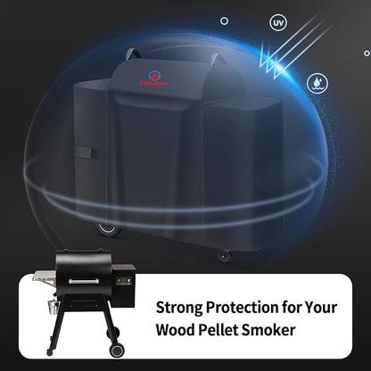 Comnova Grill Cover for Traeger Ironwood 650-600D Wood Pellet Smoker Cover for Traeger Waterproof & Heavy Duty, Premium Pellet BBQ Cover Accessory for Treager Ironwood 650 Grills