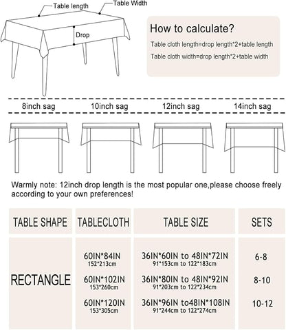 Outdoor Tablecloth with Umbrella Hole Umbrella Tablecloth Patio Tablecloths with Zipper for Courtyards, Terraces, and Beaches 60 x 102 in