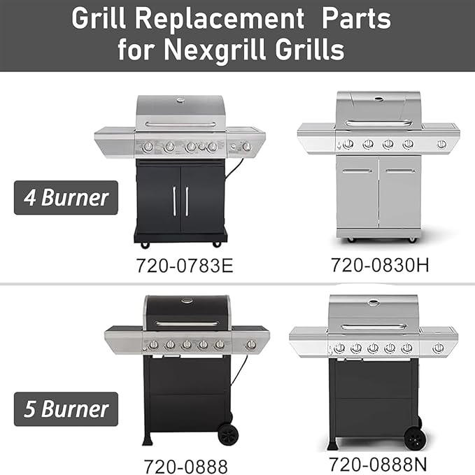 Grill Grates for Nexgrill Replacement Parts 5 Burner 720-0888N 720-0888,17 Inch Cast Iron Cooking Grate Replacement for Nexgrill 4 Burner 720-0830H 720-0830X 720-0888S 720-0783W for Nexgrill 5 Burner