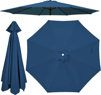 9ft Patio Umbrella Replacement Canopy,Outdoor Table Market Yard Umbrella Top Outdoor Umbrella Canopy with 8 Ribs