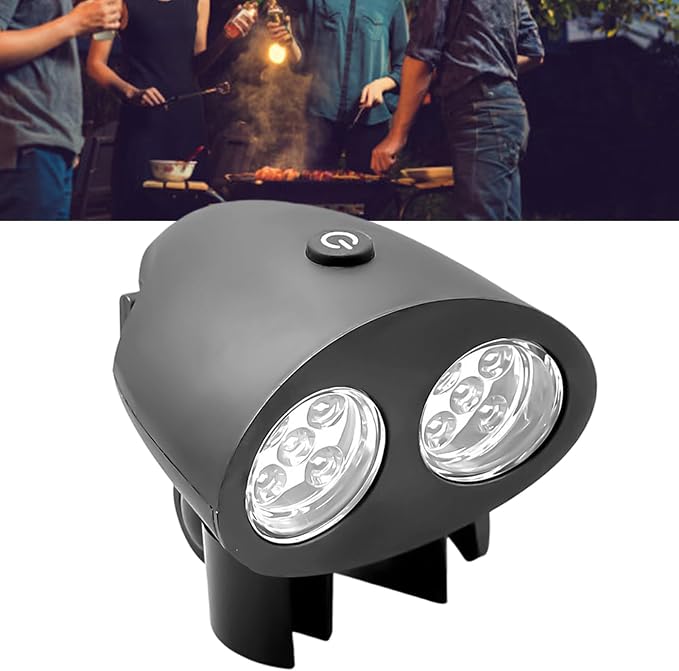 Portable Outdoor Grills Lights with Shockproof ABS PC Construction 180 Adjustable Head for Enhances Illuminations Flexible Head BBQ Illuminations
