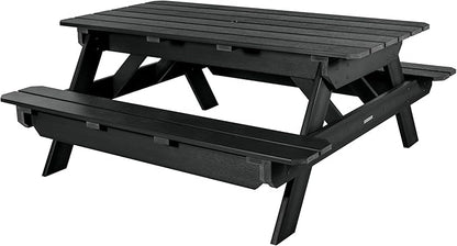 Highwood Hometown Picnic Table, 6 Foot, Black
