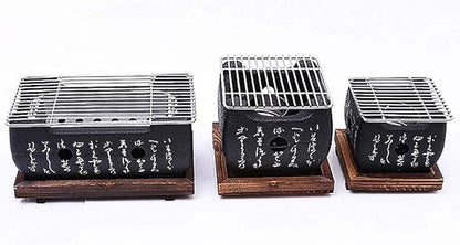 BBQ Barbeque Barbecue Grill,Aluminum Alloy Furnace,Portable Household Charcoal Barbecue Stove,Indoor and Outdoor,2 Size (Size : 11.5cm13cm)