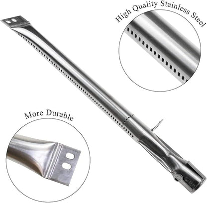 Criditpid Grill Replacement Parts for Brinkman 810-3660-S, 810-3661-F Models. Stainless Steel Grill Heat Plate Shields, Pipe Burner Tubes and Crossover Tubes.