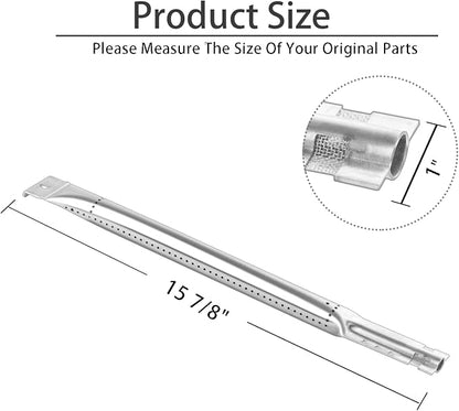 Stainless Steel Grill Burners Replacement for Charbroil 463248108 463248208 463268007 463268008 463268606 461262407, Thermos 461262407, 15 7/8", 4-Pack