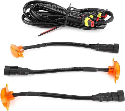 3PCS Front Grille Lamps for F150 Grille 2014-2017,HIGH BRIGH | with Harness and Fuse