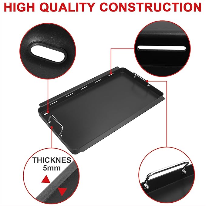 Full-Size Griddle Inserts for Charbroil Commercial Infrared 3 Burner 463242516 463242515 466242515 466242615 463367516 466242516 463342620, Flat Top Griddle Replacement for G466-0025-W1A G466-2400-W1
