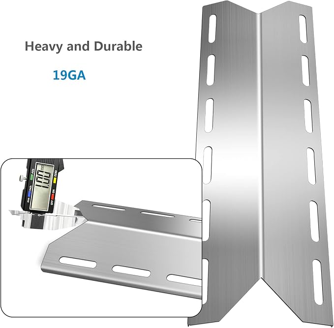 5 PC Heat Shield Tent Plate 17 5/16" Replacement for Charmglow 720-0234 | Zemibi BBQ Repair Kits for Nexgrill 720-0033 720-0234 720-0289 Gas Grill Models, Stainless Steel BBQ Burner Cover