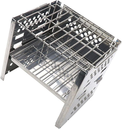 Kisangel Portable Charcoal Grill Bbq Grill for Camping Outdoor Garden Sturdy Grate Lightweight Easy Assembly
