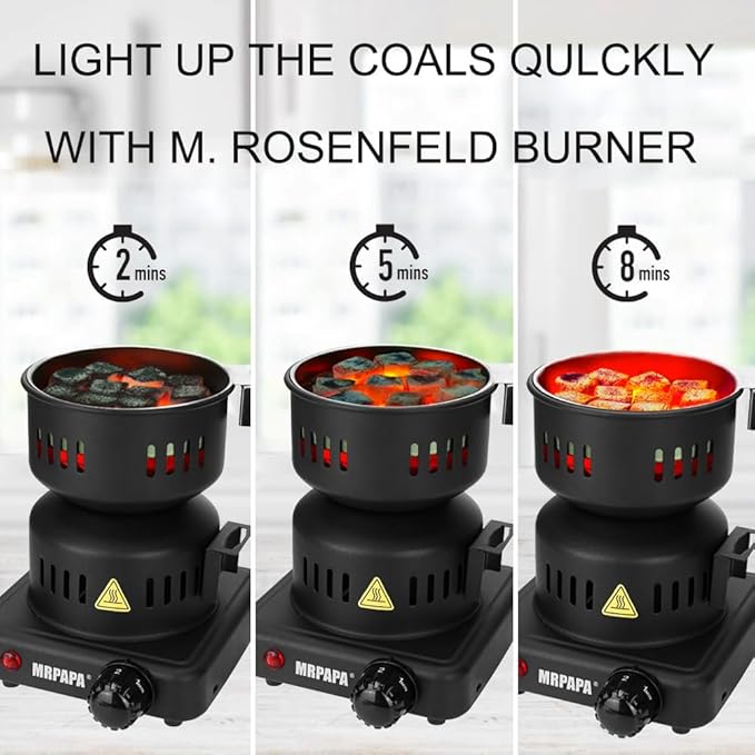 MRPAPA Electric Charcoal Starter, Electric Stove ETL Approved Durable Multipurpose Electric Stove,Overheat Protection Hookah Coconut Coals Burner