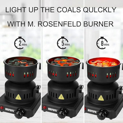 MRPAPA Electric Charcoal Starter, Electric Stove ETL Approved Durable Multipurpose Electric Stove,Overheat Protection Hookah Coconut Coals Burner