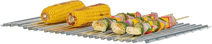 Restaurantware Foil Lux 19.7 x 12 Inch Barbecue Grill Liners 10 Disposable Grill Sheets - Easy-To-Use Oven-Ready Aluminum Grill Liners Heat-Tolerant Fits Most Standard Grills