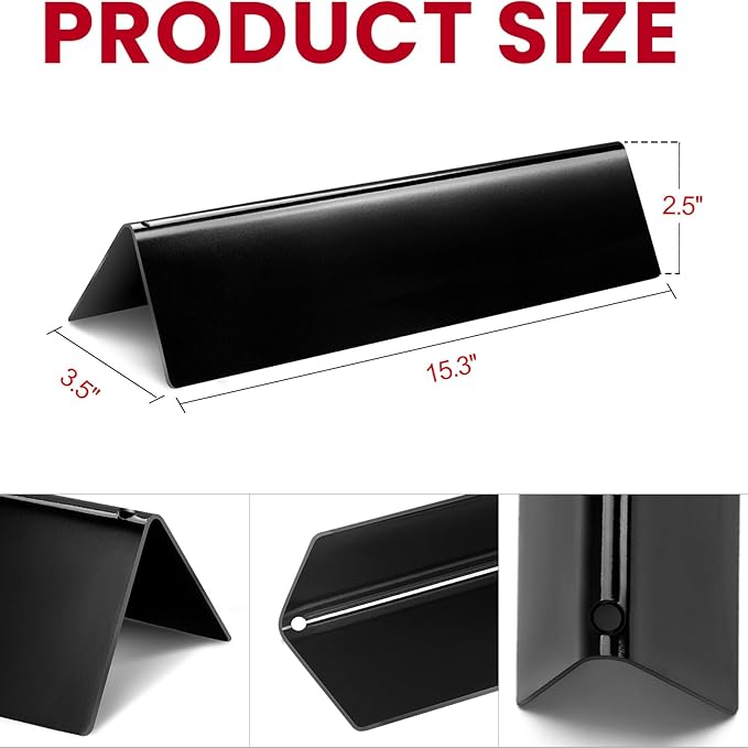 GasSaf 15.3 inch Flavorizer Bar Replacement for Weber 7635, Spirit 200 Series Spirit E210, S210, E220, S220 with Front Control Knobs, 3-Pack Porcelain Steel Flavor Bars(L15.3" x W3.5" x H2.5")