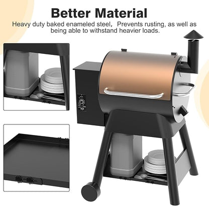 Universal 25.1"-28.3" Grill Storage Shelf for Traeger Pro 22 and 575 Series, Grill Accessories for Traeger Pellet Grill to Provide More Storage Space