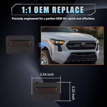 4 PCS Full LED Front Grille Lights for Toyo-ta Tacoma 2024 2025 SR SR5 Cab Pickup, Amber LED Grille Clearance Light, OEM Grill Led Grilles Light for Tacoma Accessories