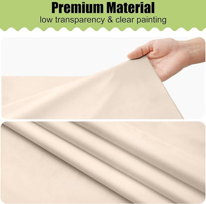 Smiry Disposable Table Cloth - 10 Pack, 54 x 108 Inch Waterproof Rectangle Tablecloths for Parties, Decorative Plastic Table Cover, Leakproof & Sturdy, Ivory