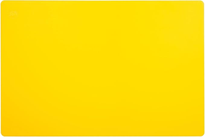Thirteen Chefs Large 18 x 12 Yellow Cutting Board - Professional 1/2 Inch Thick HDPE for Poultry and Chicken - Food Service and Restaurant Certified