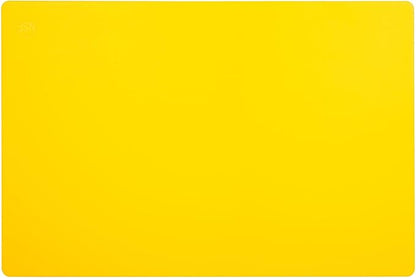 Thirteen Chefs Large 18 x 12 Yellow Cutting Board - Professional 1/2 Inch Thick HDPE for Poultry and Chicken - Food Service and Restaurant Certified