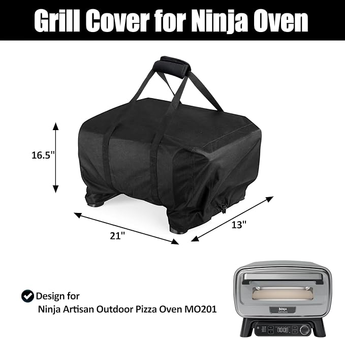 Pizza Oven Carry Cover for Ninja Artisan Outdoor Pizza Oven MO200 Series MO201, Carry Case with Durable Handle & Power Cord Storage Pocket