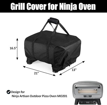 Pizza Oven Carry Cover for Ninja Artisan Outdoor Pizza Oven MO200 Series MO201, Carry Case with Durable Handle & Power Cord Storage Pocket