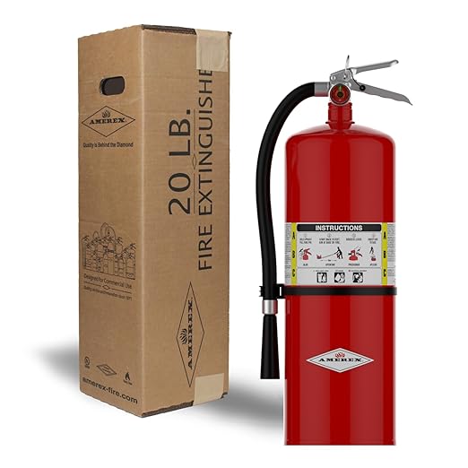 Amerex A411 ABC Dry Chemical Fire Extinguisher with Aluminum Valve, 20 lb.