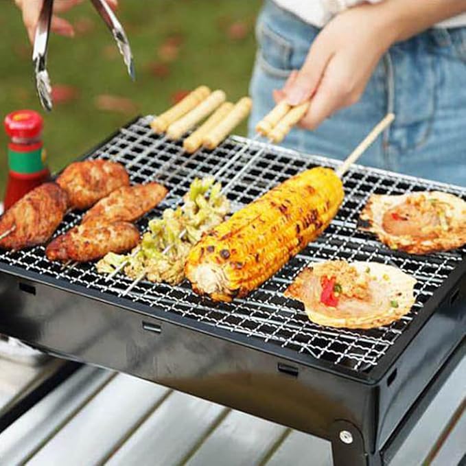 Stainless Steel Mesh BBQ Grill Grate Grid Wire Rack Cooking Replacement Net, Reusable Non-Stick BBQ Rack Cross Wire Grill Mat for Home Party Camping Barbecue Outdoor Picnic(Size:25x40cm)