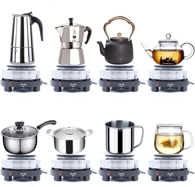 Mini Electric Stovetop for Espresso Maker Moka Pot Tea Pot & Cooking Stove for Camping, Dorm, RV