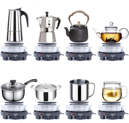 Mini Electric Stovetop for Espresso Maker Moka Pot Tea Pot & Cooking Stove for Camping, Dorm, RV