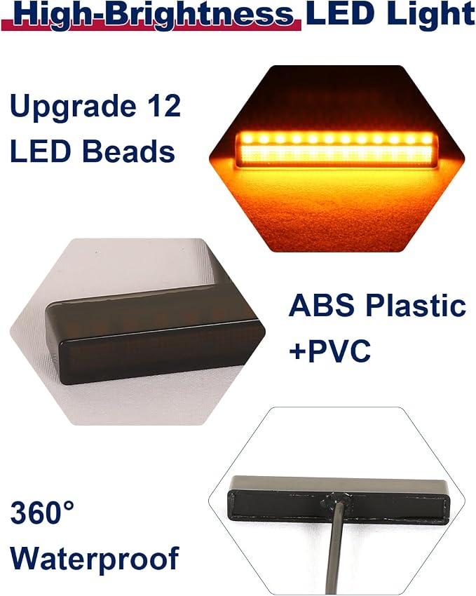 Front LED Grill Lights for Chevrolet Colorado GMC Canyon 2023-2026, Yellow | Colorado Canyon Raptor Lights, Upgrade front-end Style, Brightness amber LEDs with waterproof ABS, Easy no-drill 3M install