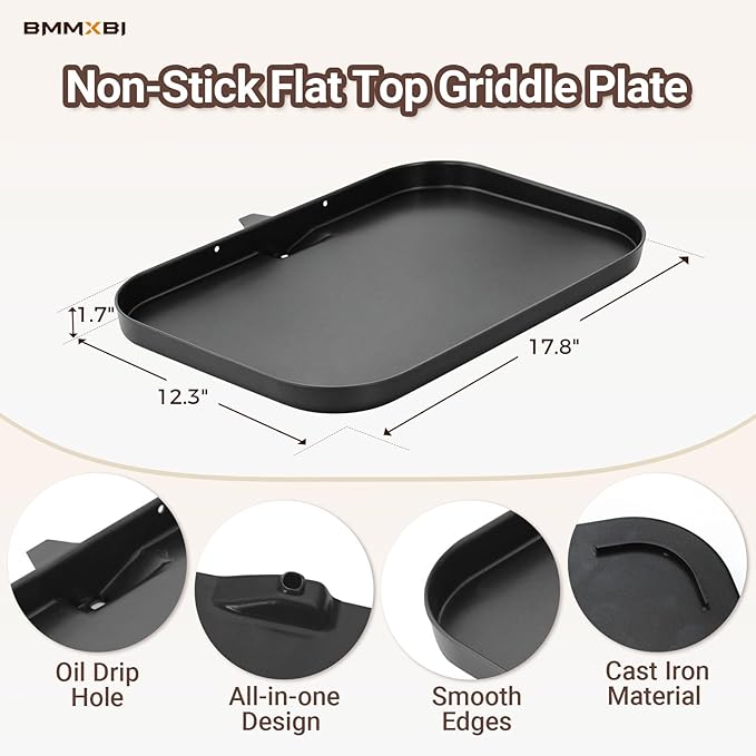 Griddle Pan with Grill Roast Stand for Ninja Woodfire OG800 OG900 Series, XSKGRIDLXL Flat Top Griddle Plate and Grill Smoke Rack for Ninja Woodfire Pro Connect XL OG850 OG951 OG901 Replacement Parts