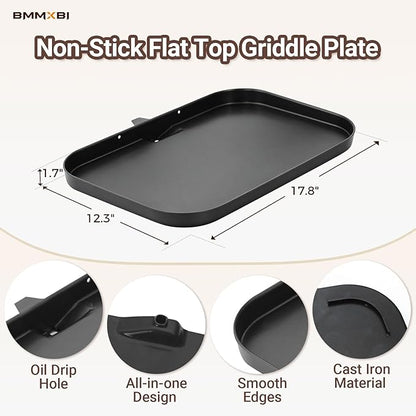 Griddle Pan with Grill Roast Stand for Ninja Woodfire OG800 OG900 Series, XSKGRIDLXL Flat Top Griddle Plate and Grill Smoke Rack for Ninja Woodfire Pro Connect XL OG850 OG951 OG901 Replacement Parts