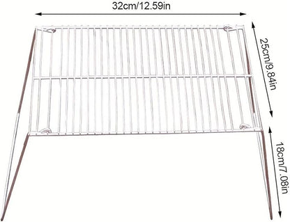 Mini Folding Stove Rack BBQ Grill Pot Stand Stainless Steel Portable Charcoal Grill Non-Stick Camping BBQ Grills Outdoor Barbecue Grill for Picnic Hiking Backpacking,A-1
