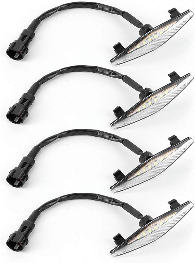 4Pcs Grille Lamp Front Mesh LED Lights for TRD Pro 2014-2019 Black Shell Yellow Light - Durable Waterproof ABS, Bright Safety Lighting, Easy Install for Off - Road (White Case)