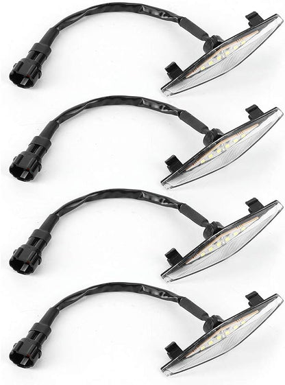 Grille Lamp LED Lights Bright Light for Pro 2014-2019 ABS Plastic 4 Pcs (White Case)