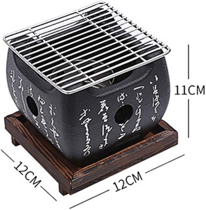 BBQ Barbeque Barbecue Grill,Portable Household Charcoal Barbecue Stove,Split Type Easy to Clean,Indoor and Outdoor，2 Size (Size : 15cm15cm)
