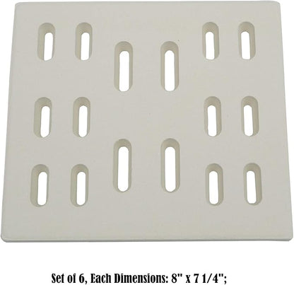 Parts DF101 (8" x 7.25", 6pk) Replacement Ceramic Radiant Flame Tamer, Heat Plate for Bakers and Chefs, Fiesta, Grand Hall Y0005XC, Member's Mark, SAMS & Turbo Gas Grill Models