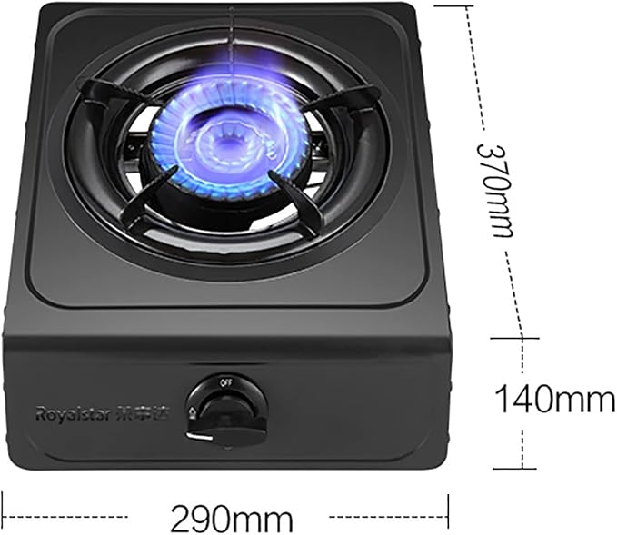 Gas Hob 4.2Kw Portable Camping Gas Stove Indoor Lpg Cooktop Single Burner Cooker 37X29X14Cm (Lpg) (Lpg)