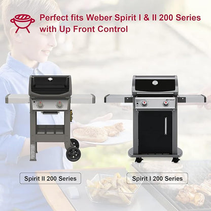 69866 Grill Warming Rack for Weber Spirit 200 Series & GS4 Spirit II 200 Series Fits Spirit E-210 S-210 E-220 S-220 with Front Controls Replacement for Weber 67026 7640 Stainless Steel Grill Top Rack