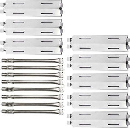 Hisencn Grill Replacement Parts for Members Mark GR2039201-MM-00, 17 inch Heat Plates, Grill Burners Replacement for Bakers and Chefs ST1017-012939 SAMS Club and Grill Chef BIG-8116, Uniflame (8 Pack)