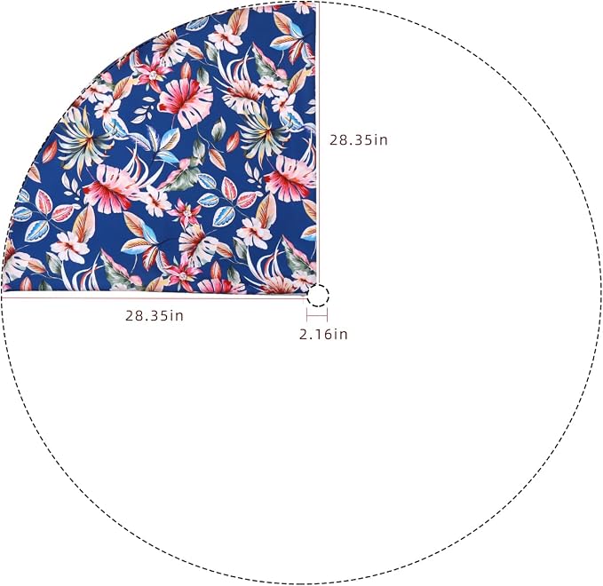SUQ I OME Outdoor Patio Tablecloth with Umbrella Hole,Garden Tablecloth with Umbrella Hole and Zipper, for Host Backyard Parties, BBQs,Family Gatherings (Blue, 60inch,Zippered)