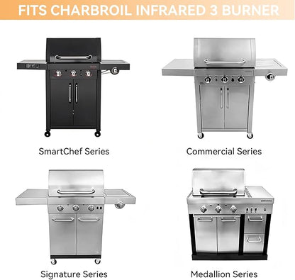 463355220 17" Grill Grates for Charbroil Commercial Infrared 3 Burner 463242516 463242515 466242615 463243016 463346017 Grills, Cast Iron Grill Replacement Parts for Char Broil G466-0025-W1A