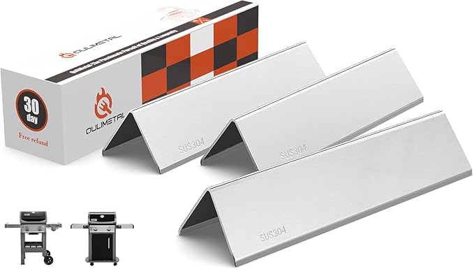 SUS304 Stainless Steel 7635 Flavorizer Bars for Weber Spirit E210, E220, S210, S215, Spirit 200 & GS4 Spirit II E210, Spirit II E220 Grills with Front Control, 15.3" Grill Parts for Weber 67045