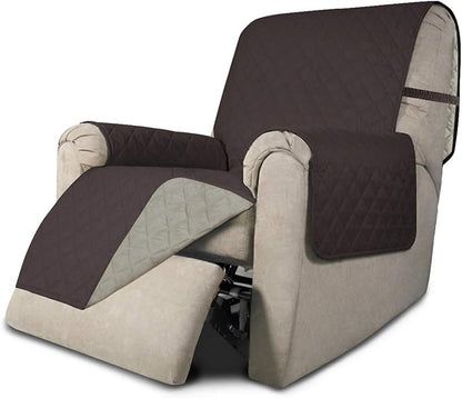 Easy-Going Reversible Couch Cover, Recliner 19 in, Chocolate/Beige | Machine Washable Slipcover For Dogs, Water Resistant Furniture Mat For Living Room, Non-Slip Sofa Cover, Pet Friendly