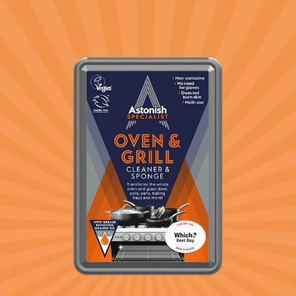 Astonish Oven & Grill Cleaner Paste with Sponge, Orange Oil 8.8oz 3 Pack